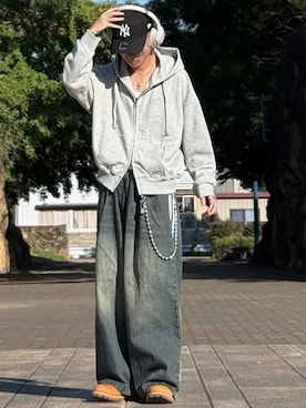 「アイテム（キャップ）」を使った、ゆーすけさん（メンズ・166cm・20代）の秋コーディネート