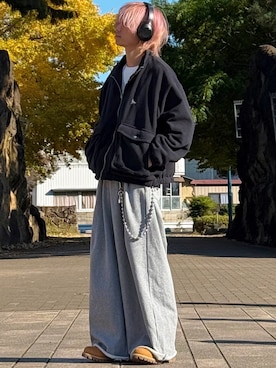 「アイテム（スウェットパンツ）」を使った、ゆーすけさん（メンズ・166cm）の秋コーディネート