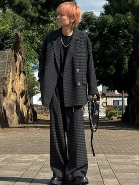 「ADRER（アドラー）のアイテム（パンツ）」を使った、ゆーすけさん（メンズ・166cm）の秋コーディネート