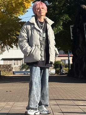 「アイテム（ダウンジャケット/コート）」を使った、ゆーすけさん（メンズ・166cm・20代）の秋コーディネート