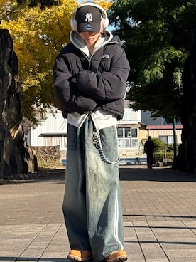 「アイテム（ダウンジャケット/コート）」を使った、ゆーすけさん（メンズ・166cm・20代）の秋コーディネート