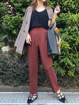 「アイテム（パンツ）」を使った、shiruju.kさん（レディース・156cm）の秋コーディネート