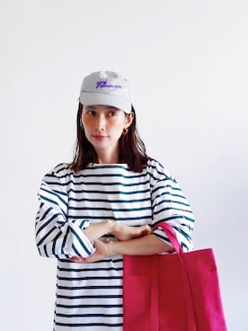 「Steven Alan（スティーブンアラン）のアイテム（帽子）」を使った、Kazumiさん（レディース・165cm）の春コーディネート