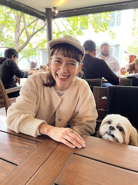 「コーディネート」｜「アイテム（キャップ）」を使った、Kazumiさん（レディース・165cm）の秋コーディネート