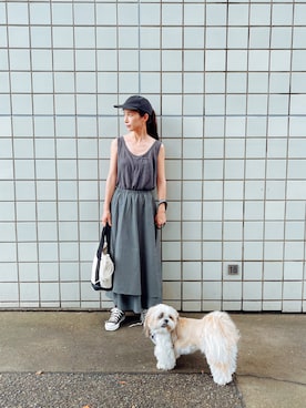 「Vlas Blomme（ヴラスブラム）のアイテム」を使った、Kazumiさん（レディース・165cm）の夏コーディネート