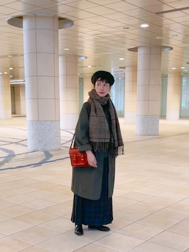 「GLENROYAL（グレンロイヤル）のアイテム（バッグ）」を使った、Kazumiさん（レディース・165cm）の秋コーディネート