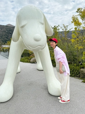 「THE SHINZONE（ザ　シンゾーン）のアイテム（キャップ）」を使った、Kazumiさん（レディース・165cm）の春コーディネート