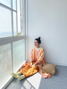 「Steven Alan（スティーブンアラン）のアイテム（スカート）」を使った、Kazumiさん（レディース・165cm）の春コーディネート