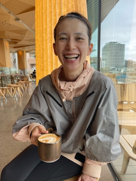 「ランニングスタイル」｜「アイテム（ブルゾン）」を使った、Kazumiさん（レディース・165cm）の春コーディネート