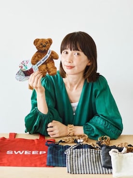 「Whim Gazette（ウィムガゼット）のアイテム（ワンピース/ドレス）」を使った、Kazumiさん（レディース・165cm）の秋コーディネート