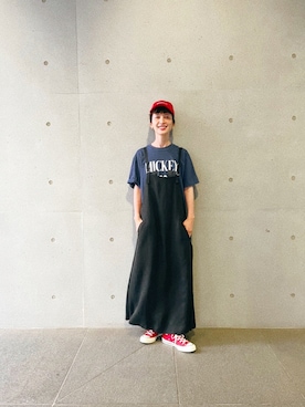 「THE SHINZONE（ザ　シンゾーン）のアイテム（キャップ）」を使った、Kazumiさん（レディース・165cm）の春コーディネート