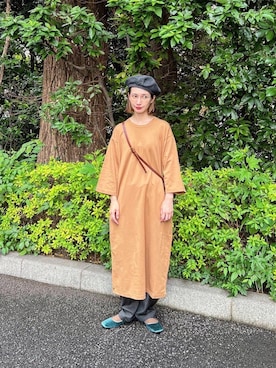 「mimi（ミミ）のアイテム（ショルダーバッグ）」を使った、Kazumiさん（レディース・165cm）の秋コーディネート