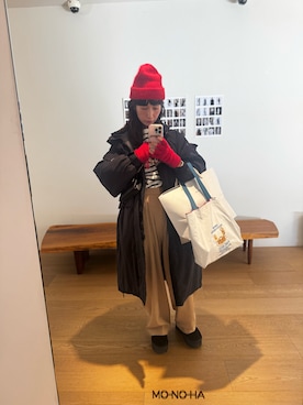 「HYKE（ハイク）のアイテム」を使った、Kazumiさん（レディース・165cm）の冬コーディネート