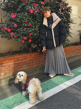 「※Shinzone（シンゾーン）のアイテム」を使った、Kazumiさん（レディース・165cm）の冬コーディネート