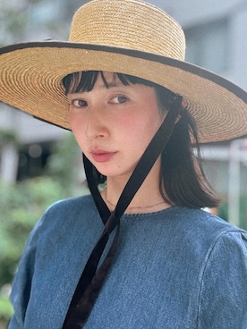 「ナチュラルスタイル」｜「アイテム（帽子）」を使った、Kazumiさん（レディース・165cm）の夏コーディネート