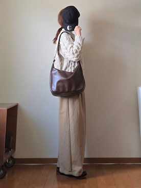 「アイテム（キャップ）」を使った、マルルン♪ さん（レディース・159cm）の秋コーディネート