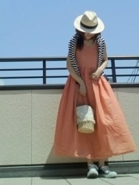「reca（レカ）のアイテム（帽子）」を使った、マルルン♪ さん（レディース・159cm）の春コーディネート