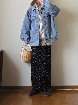 「アイテム（スカート）」を使った、マルルン♪ さん（レディース・159cm）の春コーディネート