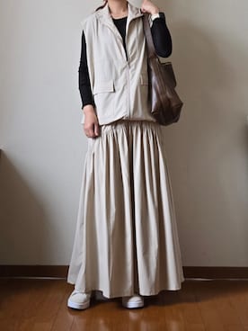 「アイテム（ベスト）」を使った、マルルン♪ さん（レディース・159cm）の秋コーディネート