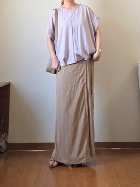 「アイテム（Tシャツ/カットソー）」を使った、マルルン♪ さん（レディース・159cm）の夏コーディネート