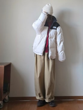 「アイテム（ニットキャップ/ビーニー）」を使った、マルルン♪ さん（レディース・159cm）の冬コーディネート