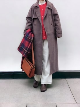 「tiptop（ティップトップ）のアイテム（その他アウター）」を使った、マルルン♪ さん（レディース・159cm）の秋コーディネート