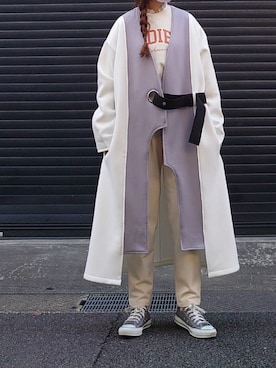 「deux amour（ドゥーザムール）のアイテム（その他アウター）」を使った、マルルン♪ さん（レディース・159cm）の秋コーディネート