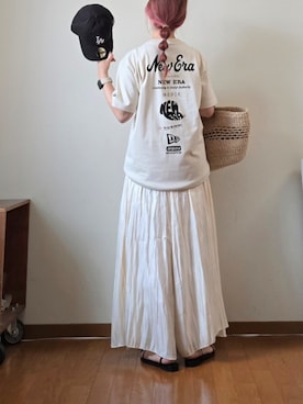 「DHOLIC（ディーホリック）のアイテム（パンツ）」を使った、マルルン♪ さん（レディース・159cm）の夏コーディネート