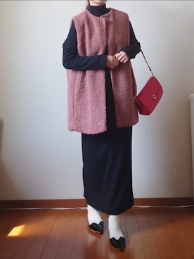 「select MOCA by son（セレクトモカバイソン）のアイテム（ワンピース）」を使った、マルルン♪ さん（レディース・159cm）の秋コーディネート