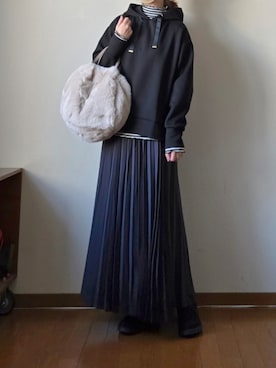 「アイテム（パーカー）」を使った、マルルン♪ さん（レディース・159cm）の秋コーディネート