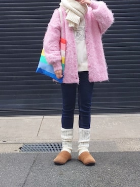 「アイテム（トートバッグ、その他）」を使った、マルルン♪ さん（レディース・159cm）の冬コーディネート