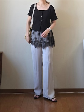「tiptop（ティップトップ）のアイテム」を使った、マルルン♪ さん（レディース・159cm）の春コーディネート