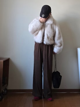 「アイテム（帽子）」を使った、マルルン♪ さん（レディース・159cm）の秋コーディネート