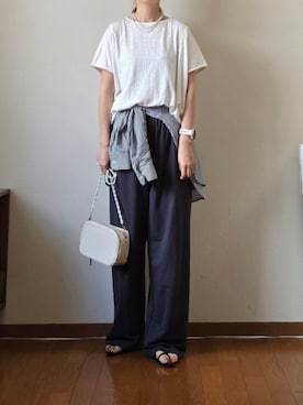 「OMNES（オムネス）のアイテム（パンツ）」を使った、マルルン♪ さん（レディース・159cm）の夏コーディネート