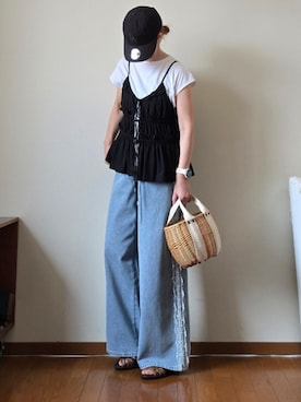 「tiptop（ティップトップ）のアイテム」を使った、マルルン♪ さん（レディース・159cm）の夏コーディネート