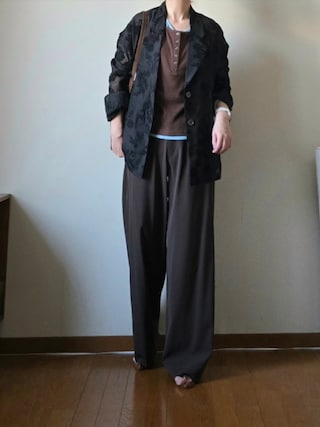 「tiptop(ティップトップ)の配色シアー×ヘンリーネックレイヤードT(Tシャツ/カットソー)」を使った、マルルン♪ さん(レディース・159cm)の春コーディネート