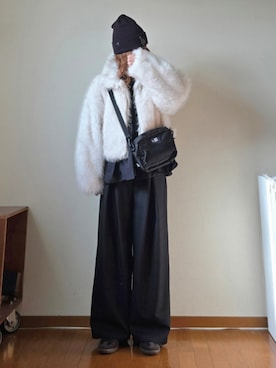 「アイテム（ブルゾン）」を使った、マルルン♪ さん（レディース・159cm）の冬コーディネート