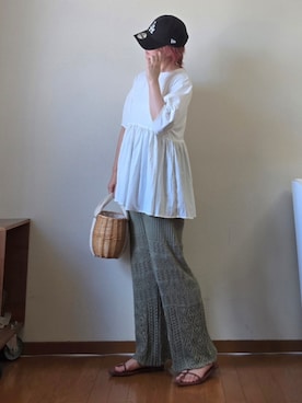 「アイテム（サンダル）」を使った、マルルン♪ さん（レディース・159cm）の夏コーディネート