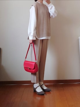「reca（レカ）のアイテム（スラックス）」を使った、マルルン♪ さん（レディース・159cm）の秋コーディネート