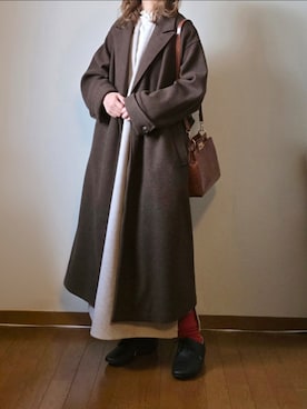 「select MOCA by son（セレクトモカバイソン）のアイテム（ワンピース）」を使った、マルルン♪ さん（レディース・159cm）の冬コーディネート