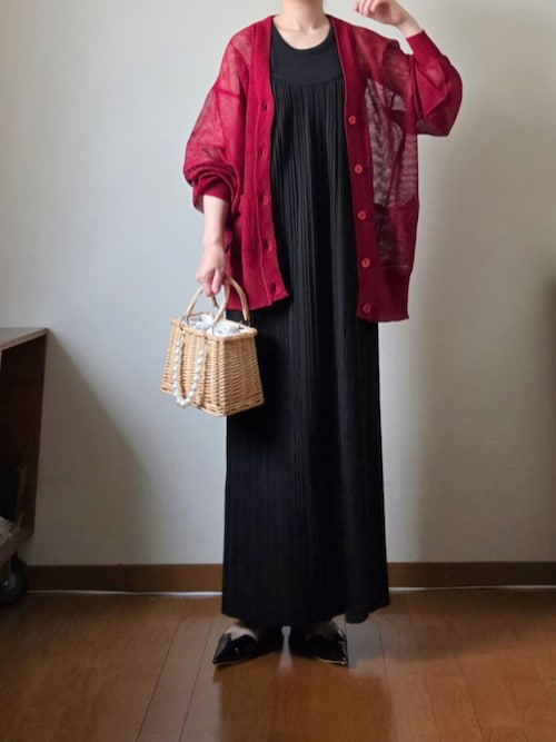 セール】迷わず着れる！大人のプリーツキャミワンピース（ワンピース