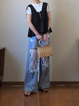 「アイテム（Tシャツ/カットソー）」を使った、マルルン♪ さん（レディース・159cm）の夏コーディネート
