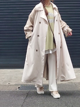 「corners」｜「アイテム（トレンチコート）」を使った、マルルン♪ さん（レディース・159cm）の冬コーディネート