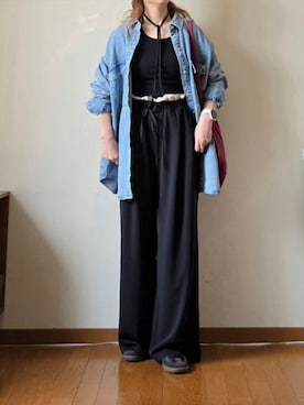 「tiptop（ティップトップ）のアイテム（パンツ）」を使った、マルルン♪ さん（レディース・159cm）の春コーディネート