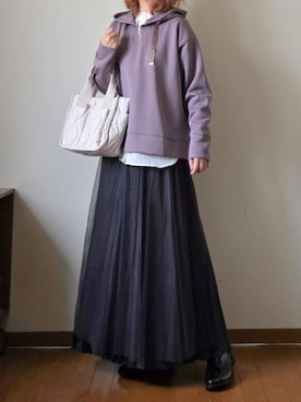 「アイテム（トートバッグ）」を使った、マルルン♪ さん（レディース・159cm）の秋コーディネート