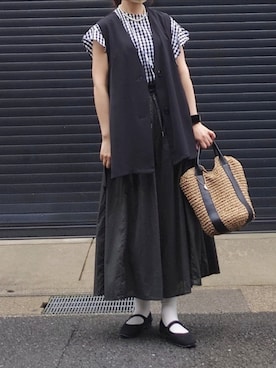 「スカーチョ」｜「アイテム（バレエシューズ）」を使った、マルルン♪ さん（レディース・159cm）の春コーディネート