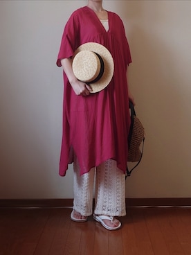 「LBC（エルビーシー）のアイテム（ワンピース/ドレス）」を使った、マルルン♪ さん（レディース・159cm）の夏コーディネート