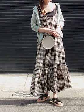 「frames RAY CASSIN（フレームスレイカズン）のアイテム（カーディガン/ボレロ）」を使った、マルルン♪ さん（レディース・159cm）の夏コーディネート