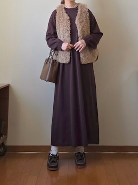 「アイテム（ベスト）」を使った、マルルン♪ さん（レディース・159cm）の秋コーディネート