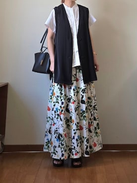 「アイテム（ベスト）」を使った、マルルン♪ さん（レディース・159cm）の夏コーディネート